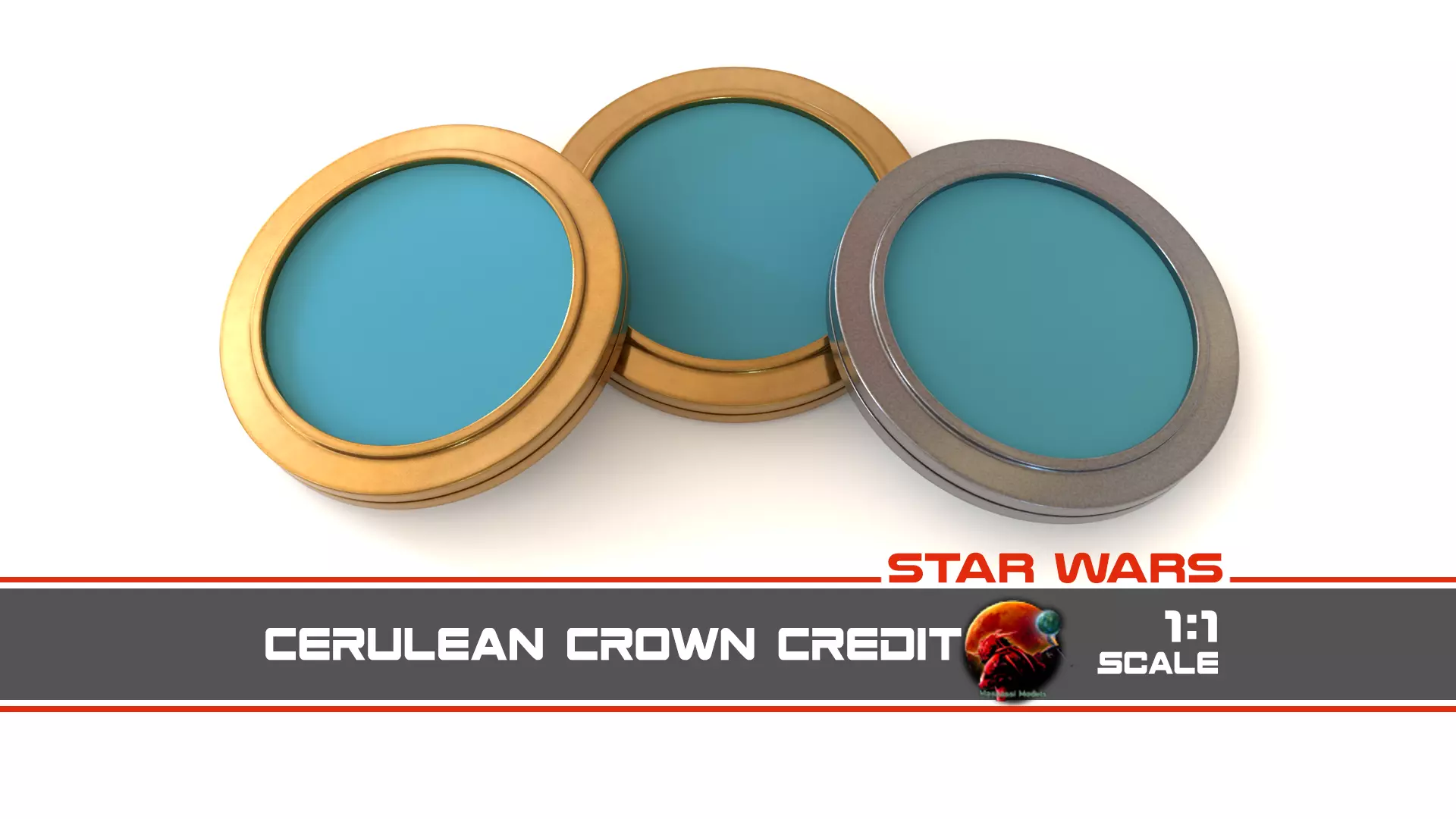 Cerulean Crown Credit 1-1 scale Free 3D print model