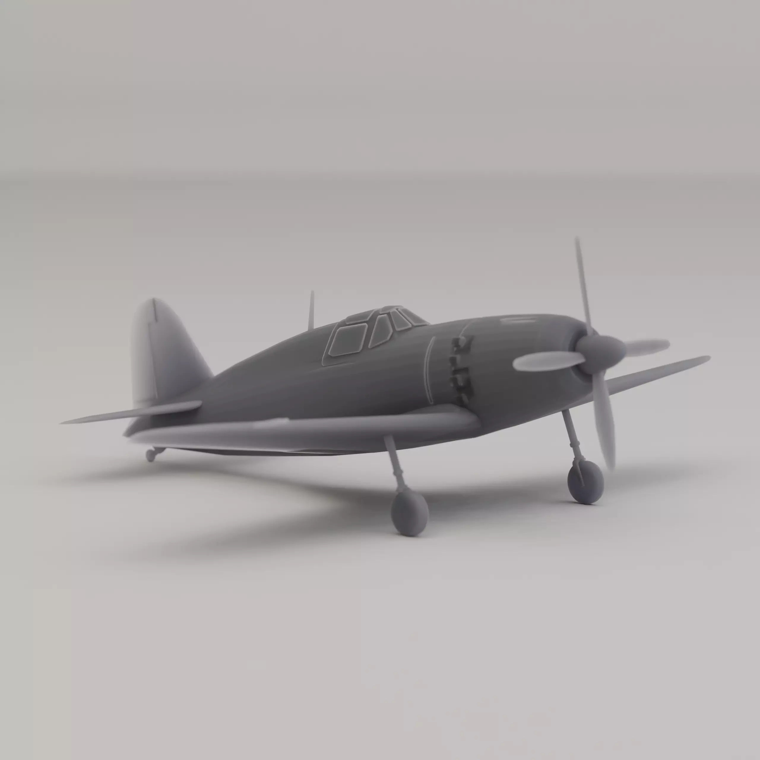 Mitsubishi J2M Raiden Fighter Japan WWII 1944 3D print model