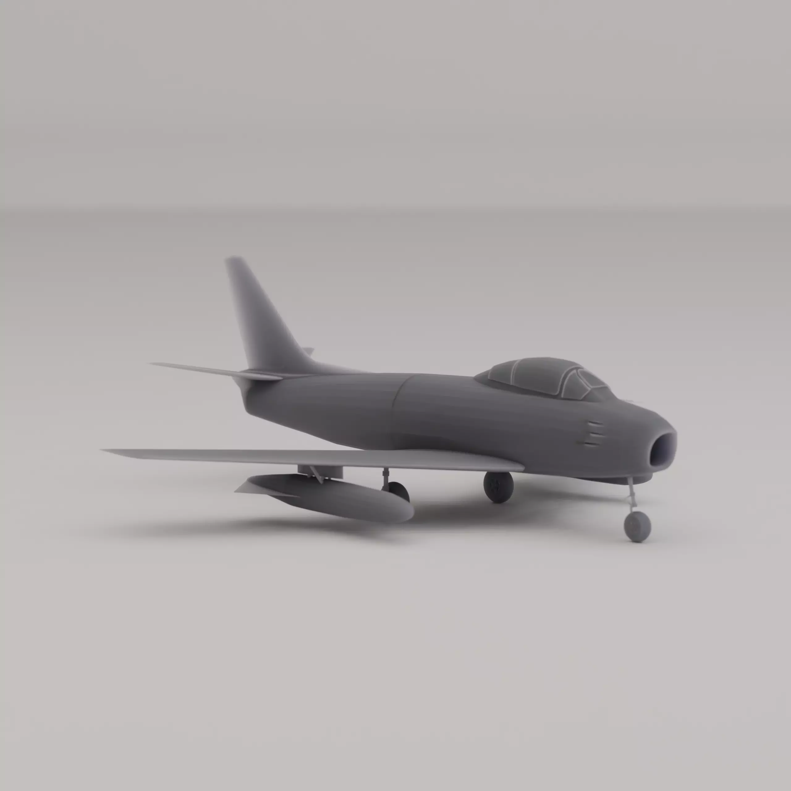 F 86 Sabre Fighter United States Cold War 1943 3D print model