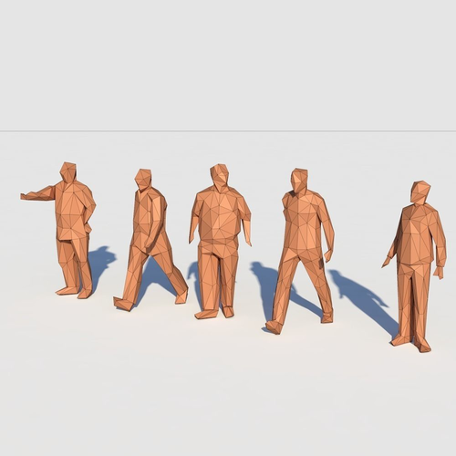 Low Poly Posed Poeple