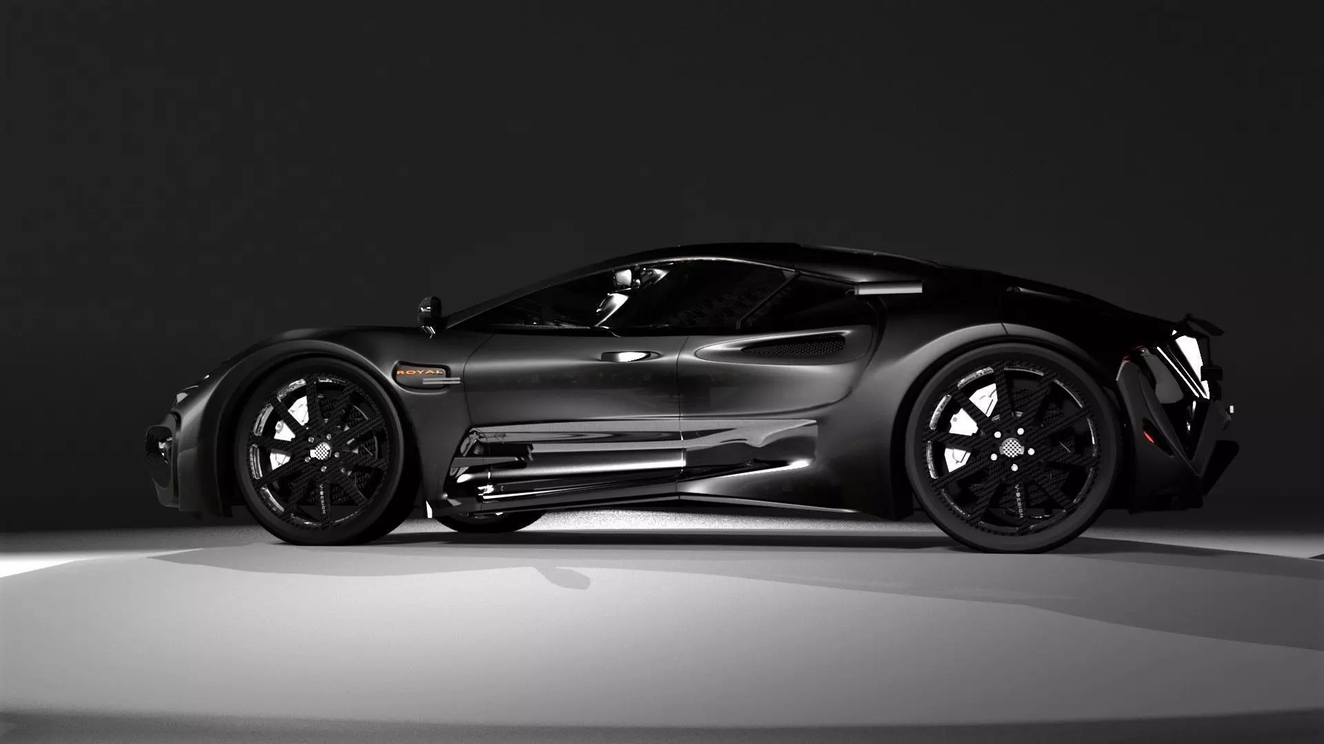 ROYAL-17 bugatti veyron wallpaper Free low-poly 3D model_0