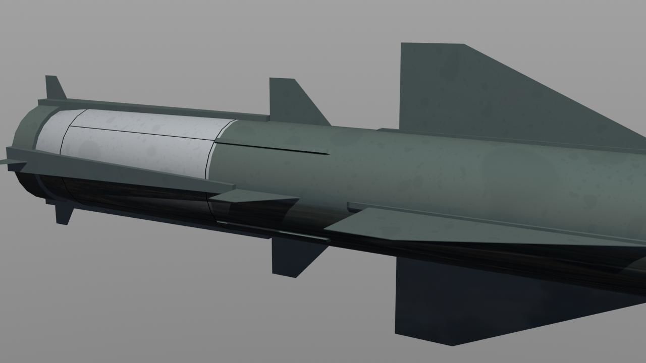 Brahmos Anti-Ship Missile 3D model_7