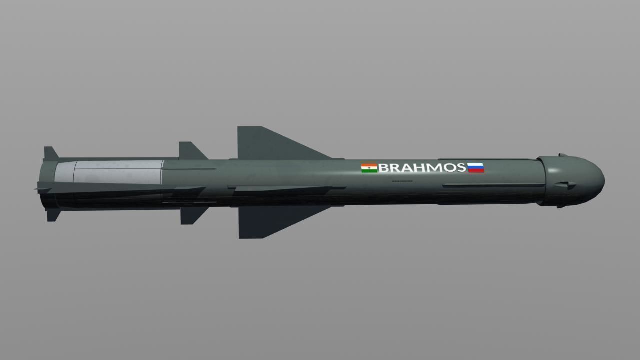 Brahmos Anti-Ship Missile 3D model_1