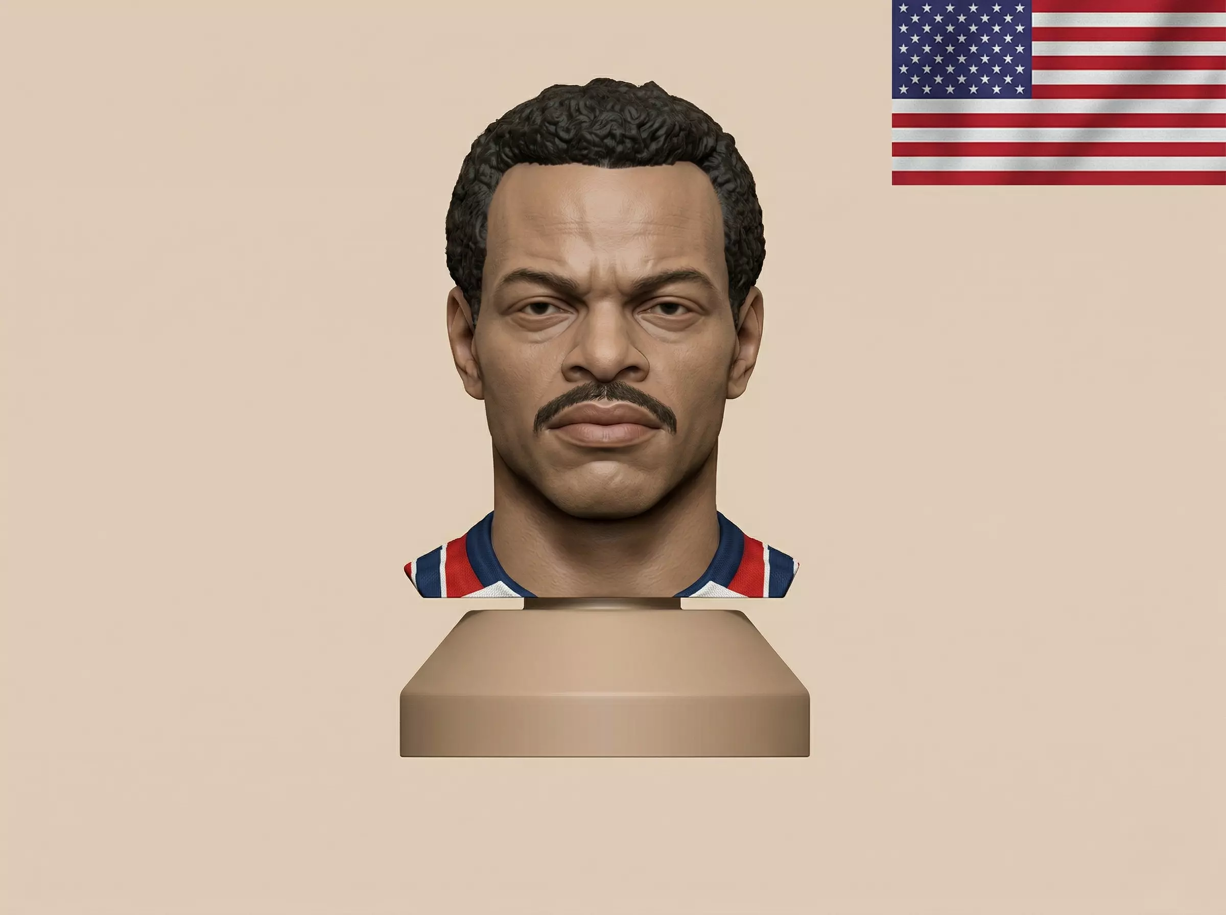 Jim Brown American football player 3D print model