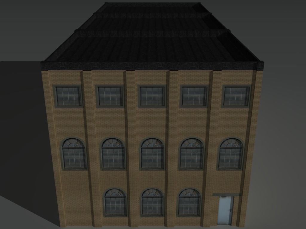 Factory Building 9 Low-poly 3D model_3