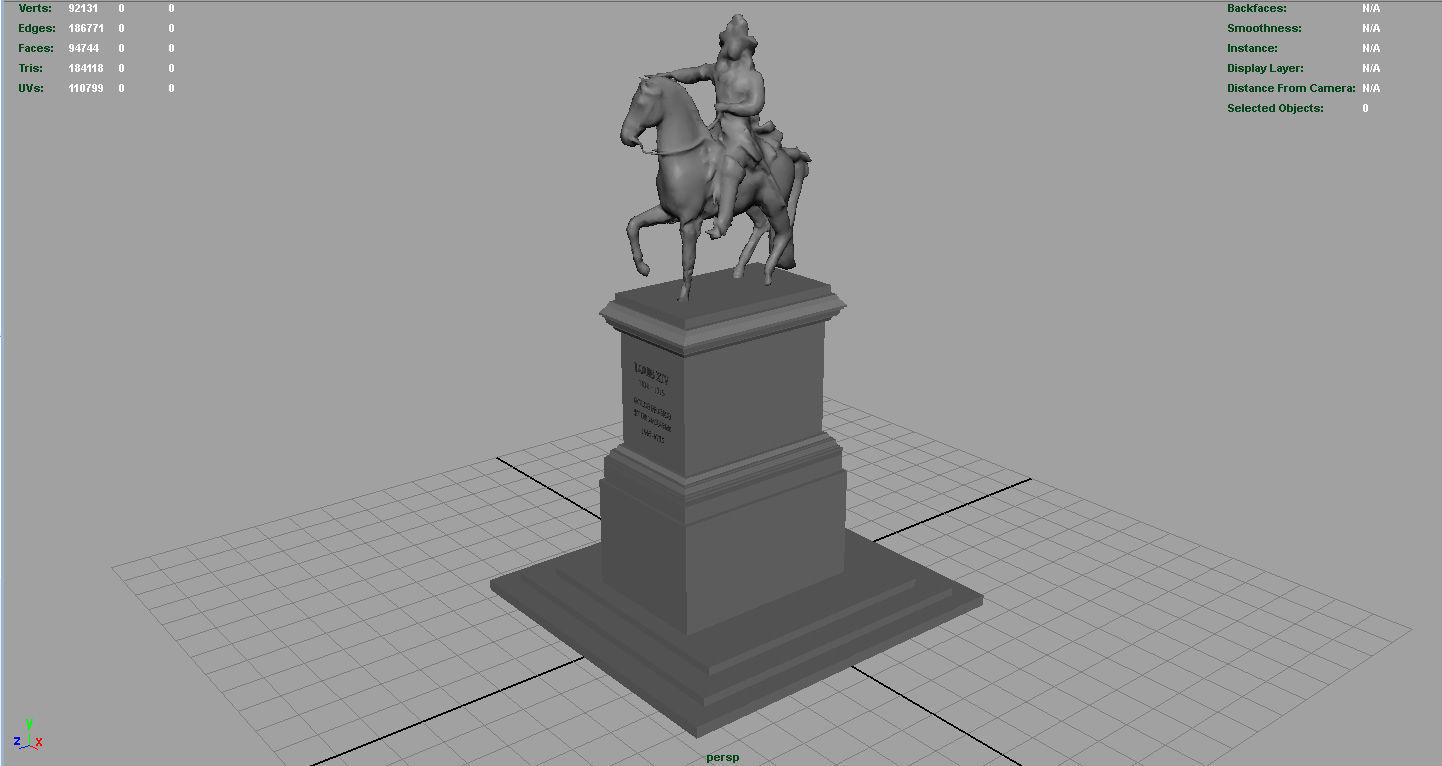Equestrian statue of Louis XIV 3D model_4