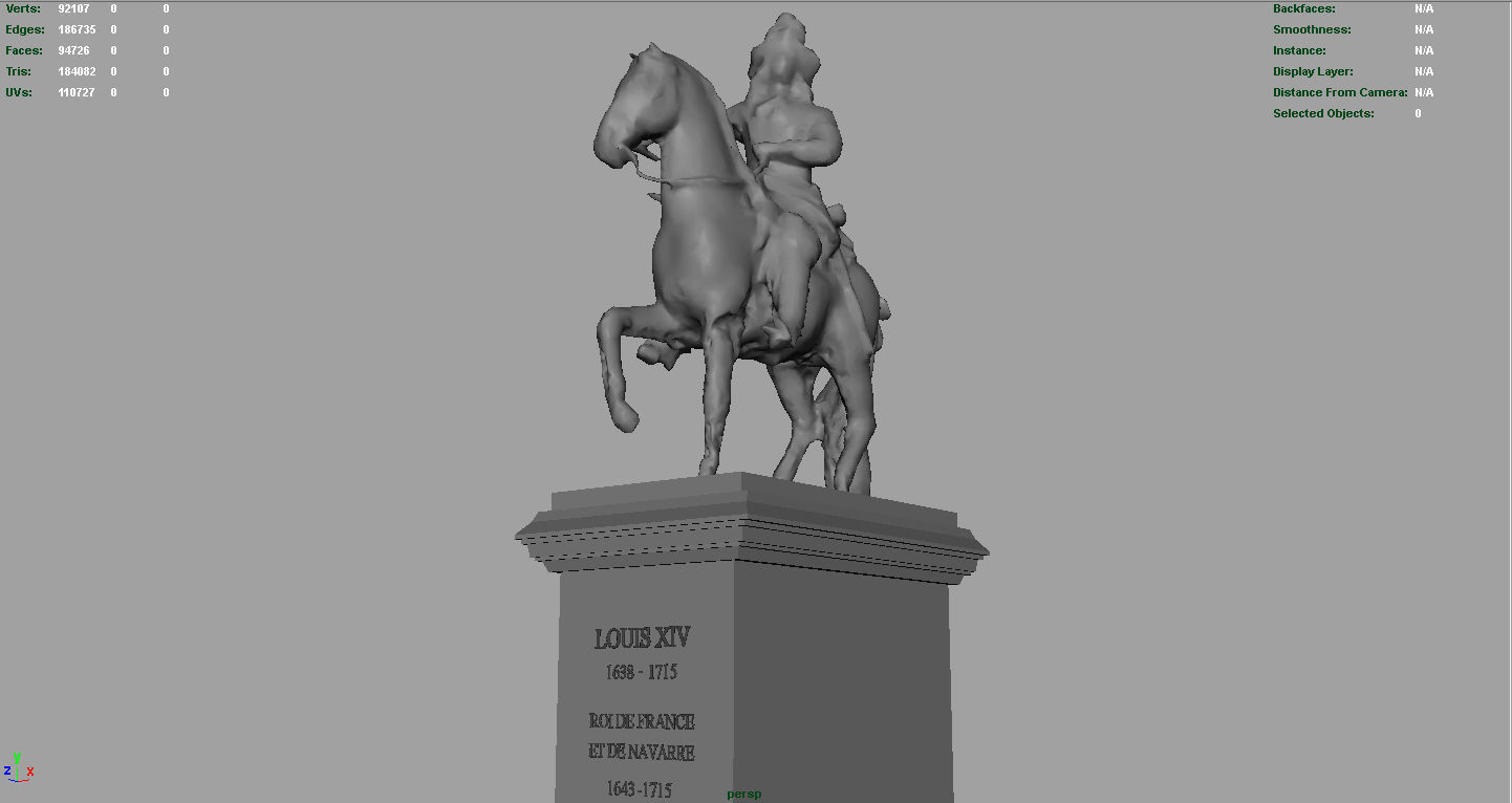 Equestrian statue of Louis XIV 3D model_12