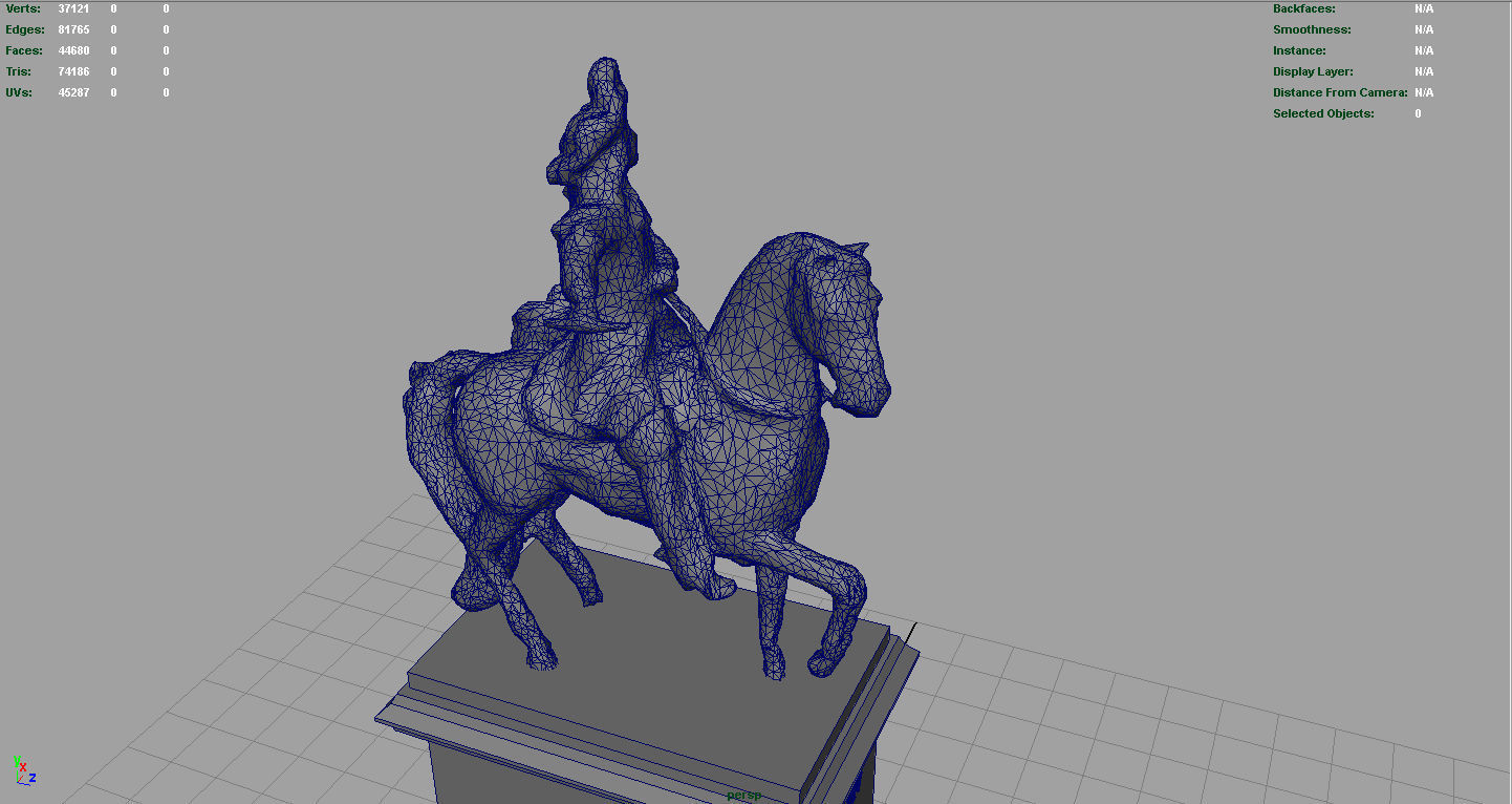 Equestrian statue of Louis XIV 3D model_15
