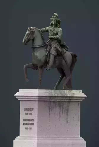 Equestrian statue of Louis XIV 3D model