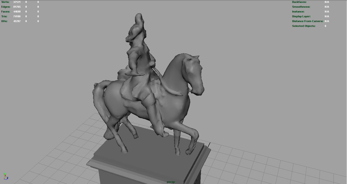Equestrian statue of Louis XIV 3D model_13