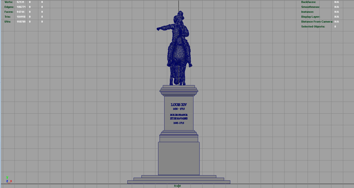 Equestrian statue of Louis XIV 3D model_9
