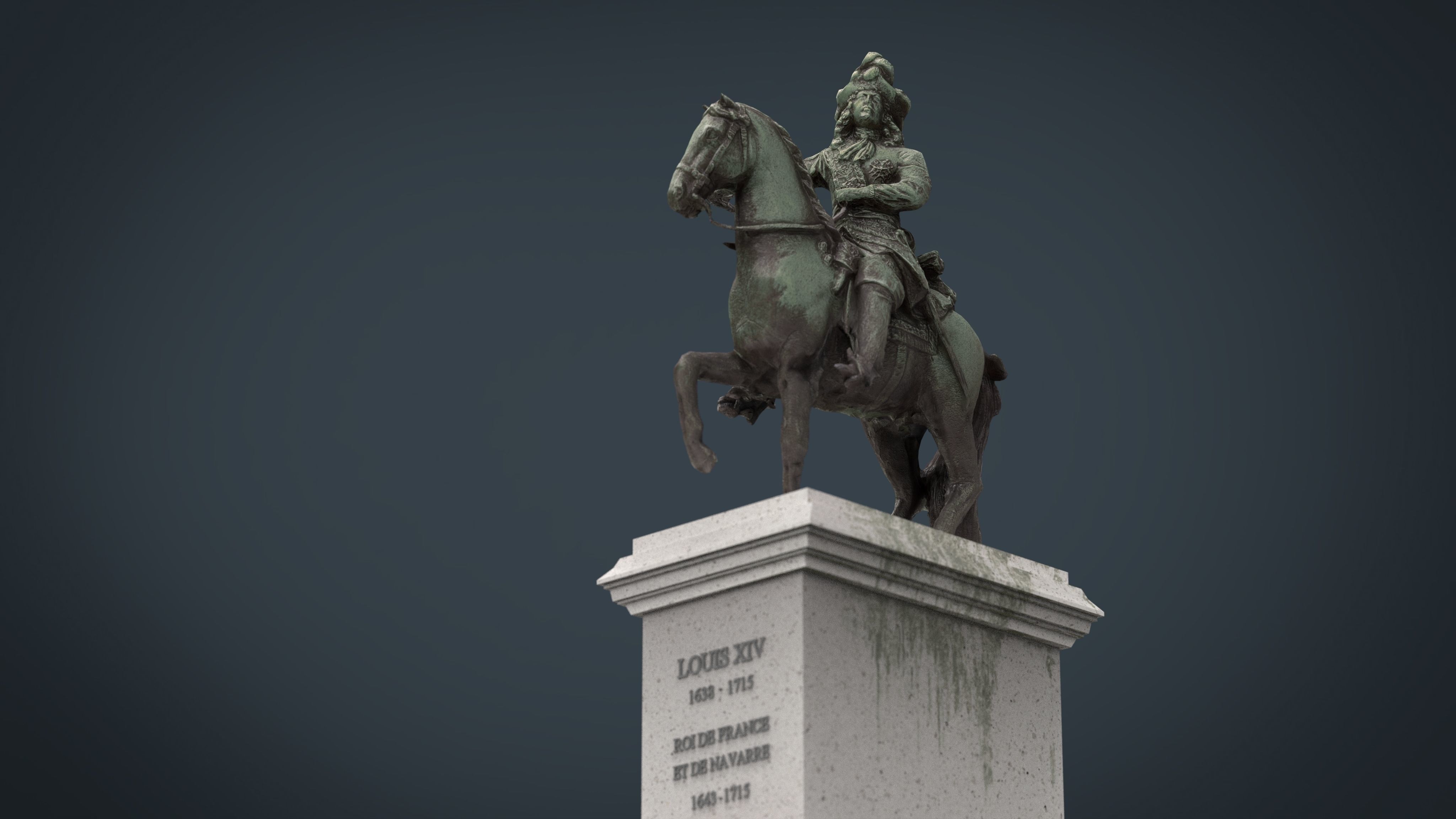 Equestrian statue of Louis XIV 3D model_19