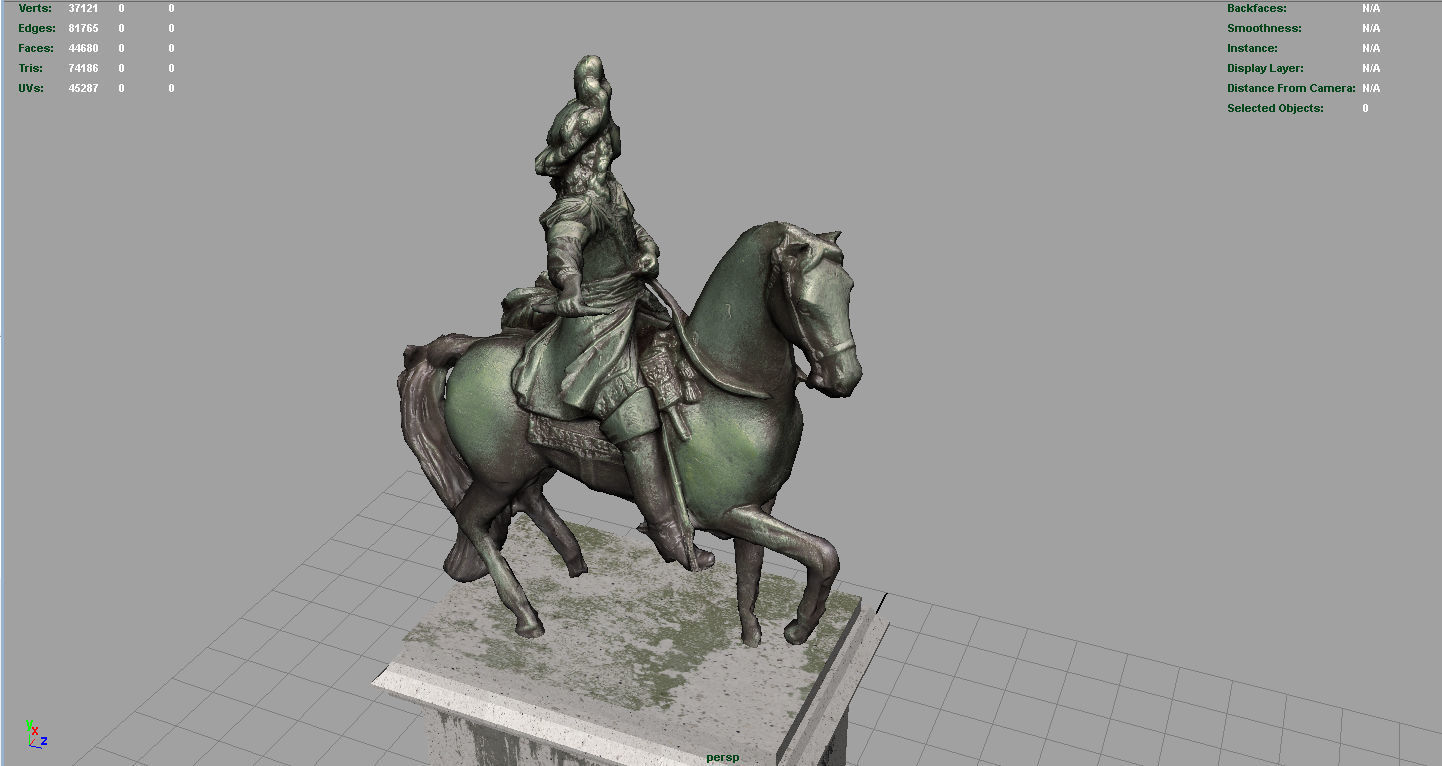 Equestrian statue of Louis XIV 3D model_14