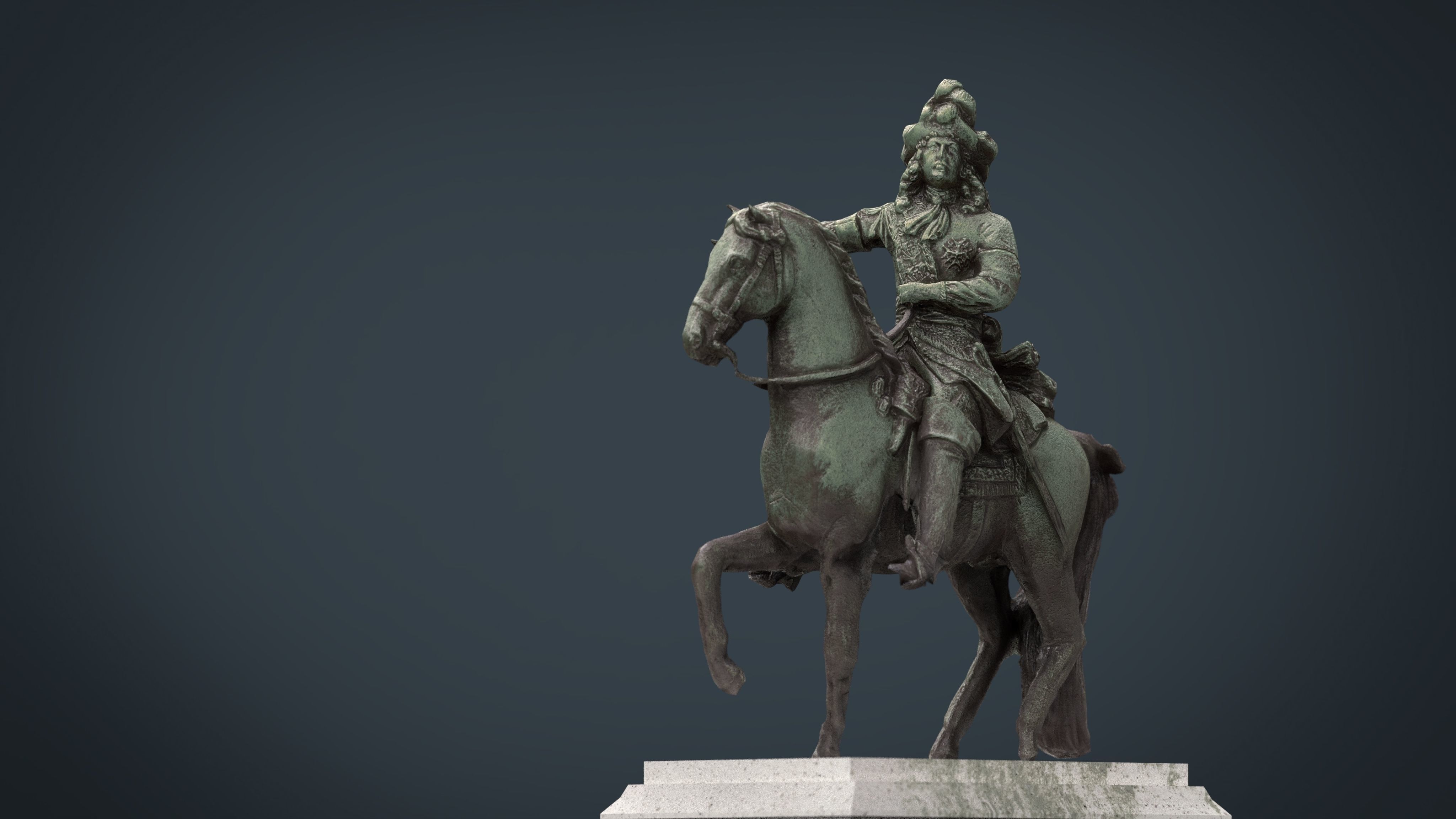 Equestrian statue of Louis XIV 3D model_18