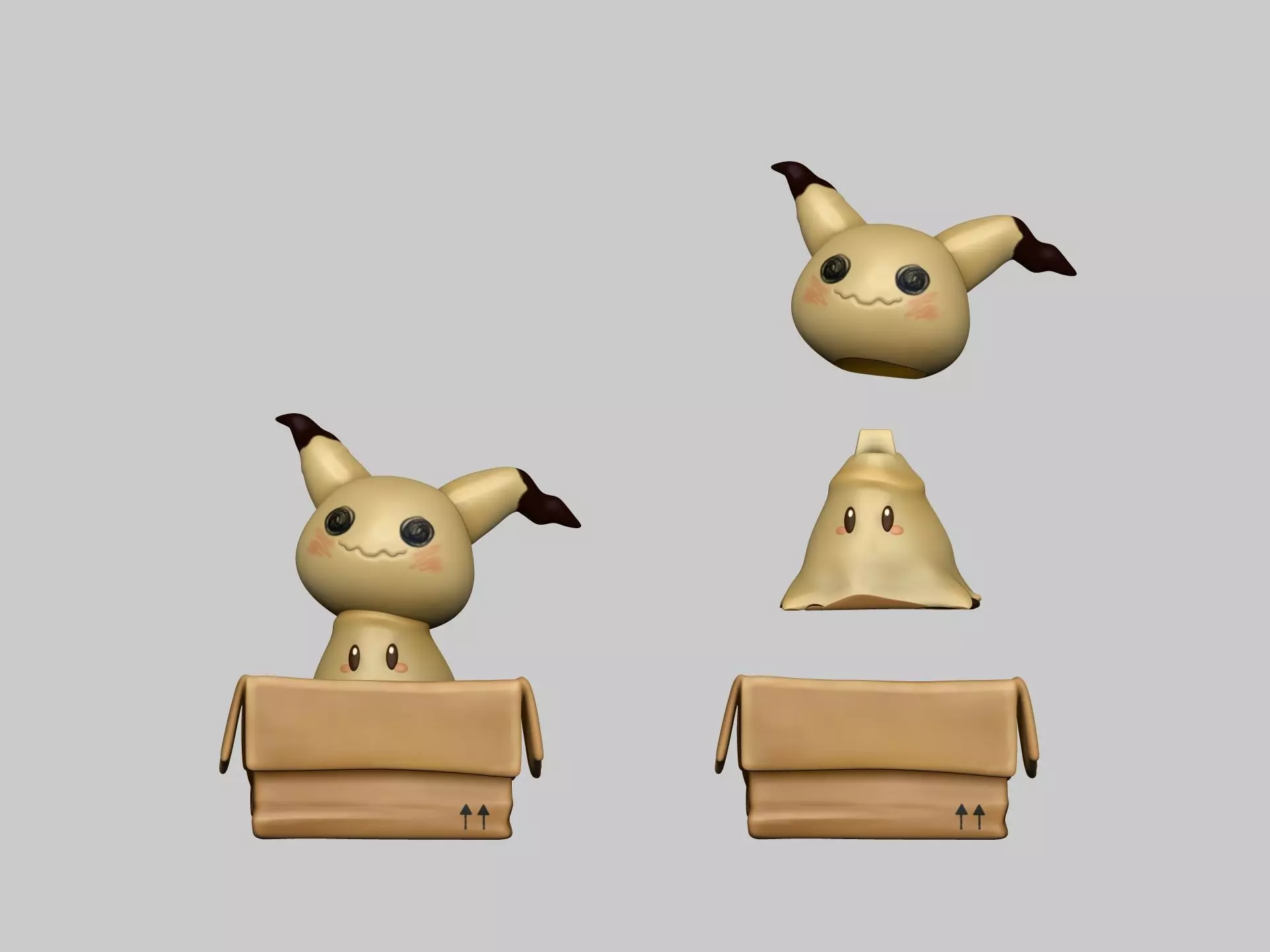 Mimikyu Keycap 3D model 3D printable | CGTrader