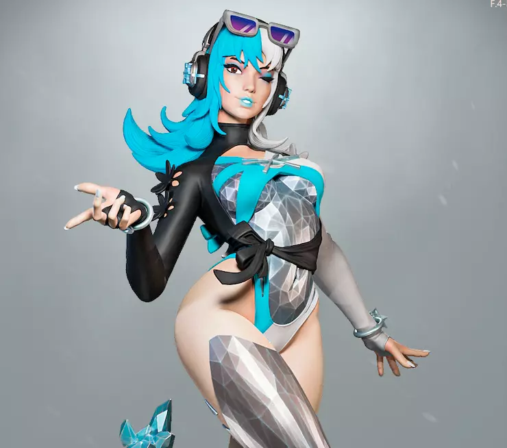 Luna Snow Summer by ESMonster includes 2 versions 3D print model