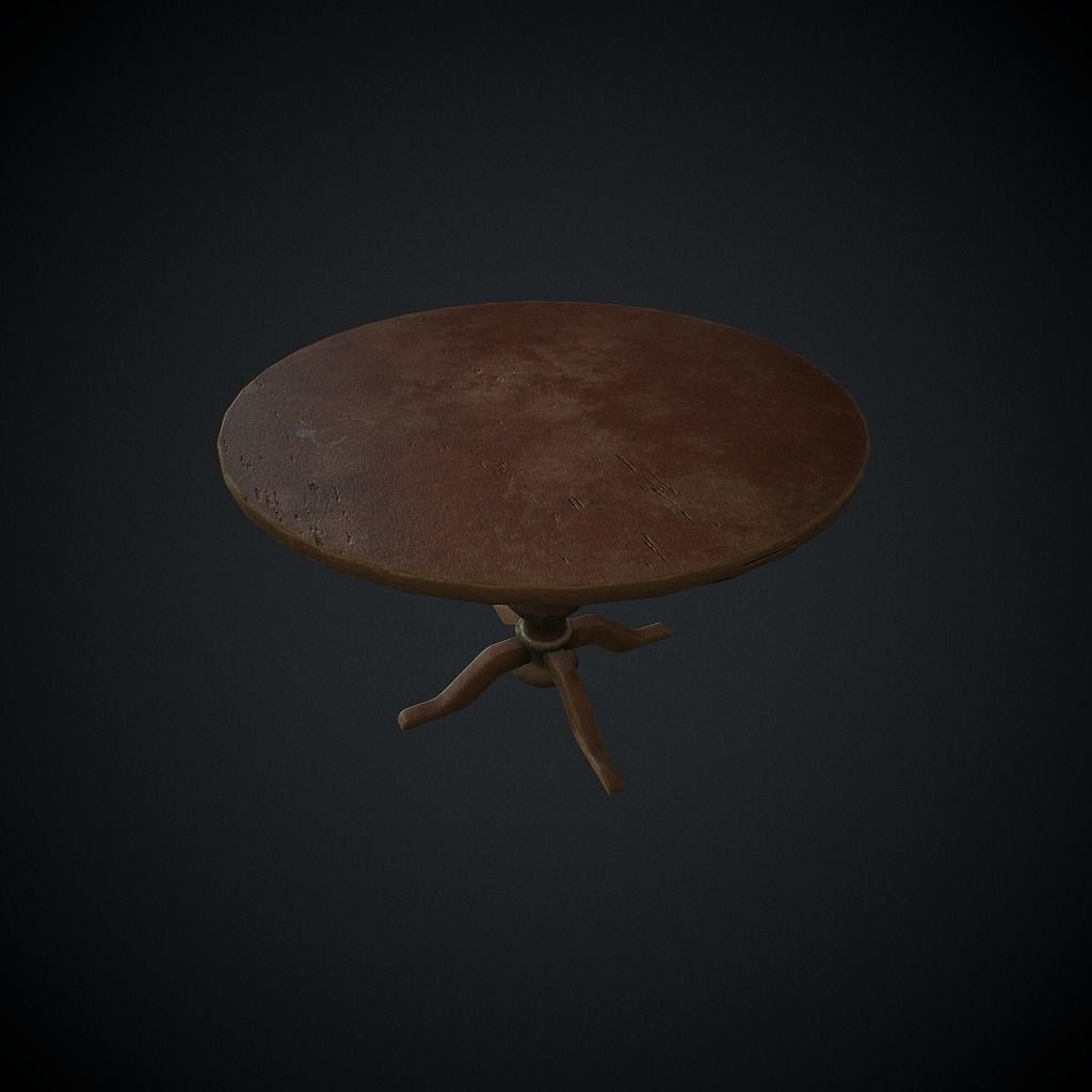 Table v1 pbr Low-poly 3D model_4