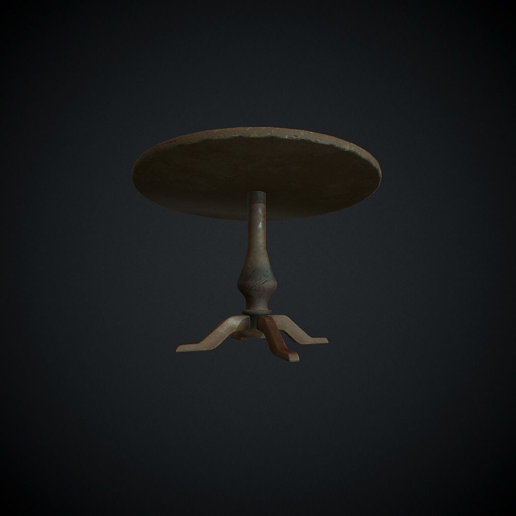 Table v1 pbr Low-poly 3D model_3