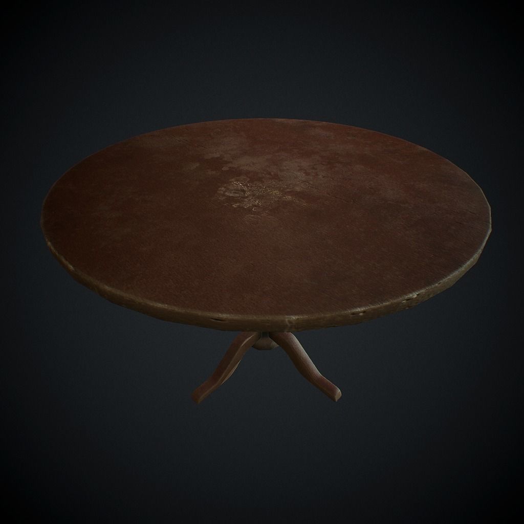 Table v1 pbr Low-poly 3D model_2