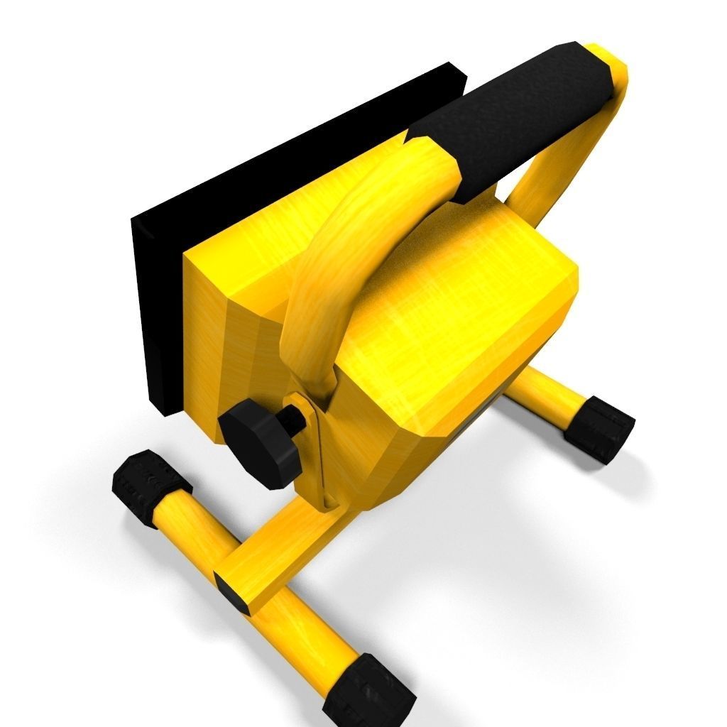 Low-poly Lamp led flood light Low-poly 3D model_2