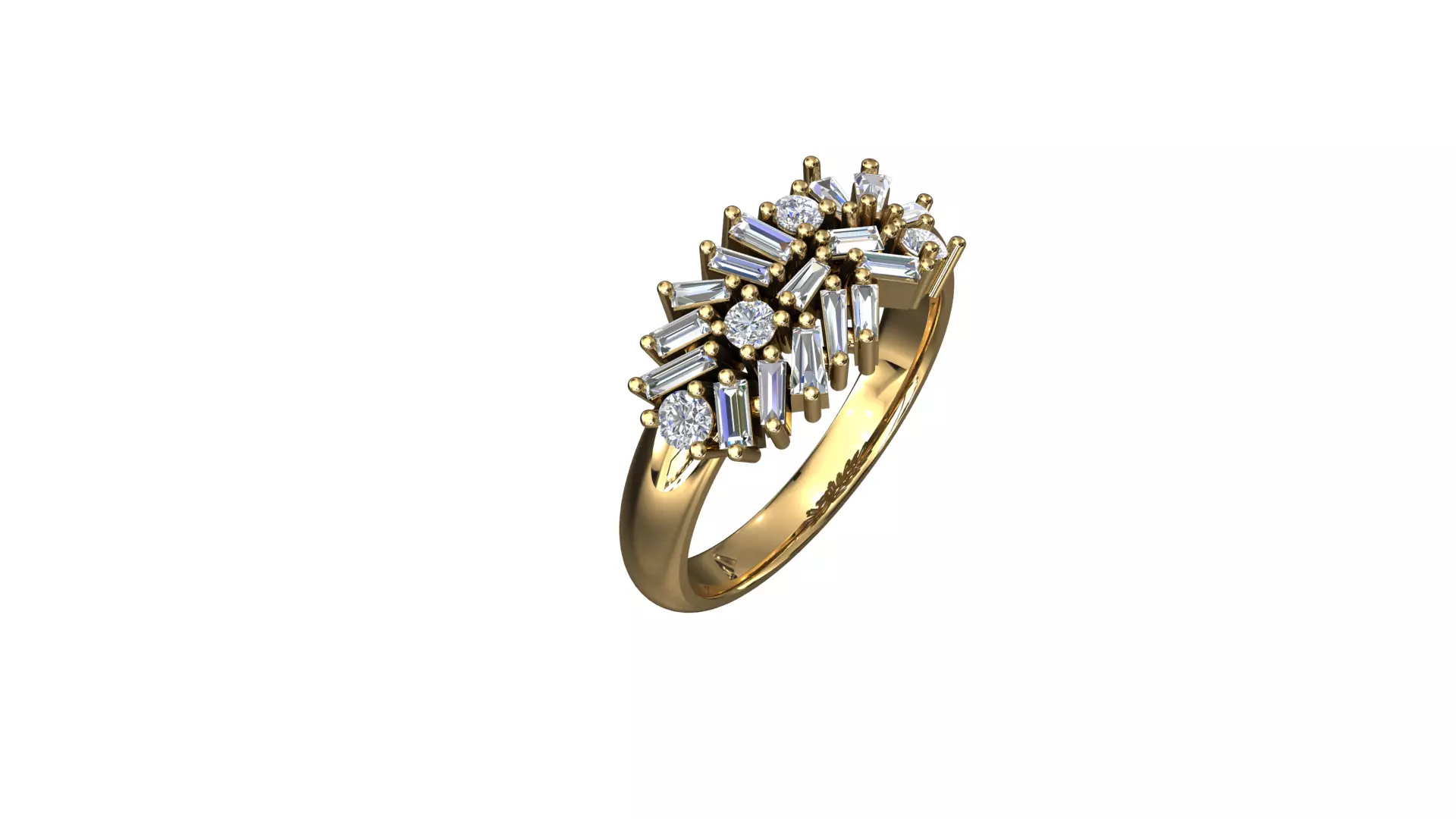 diamond ring for women 3D print model
