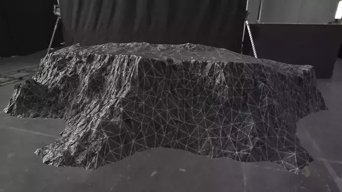 Low Poly Rock Cliff PBR - Game Ready Low-poly 3D model