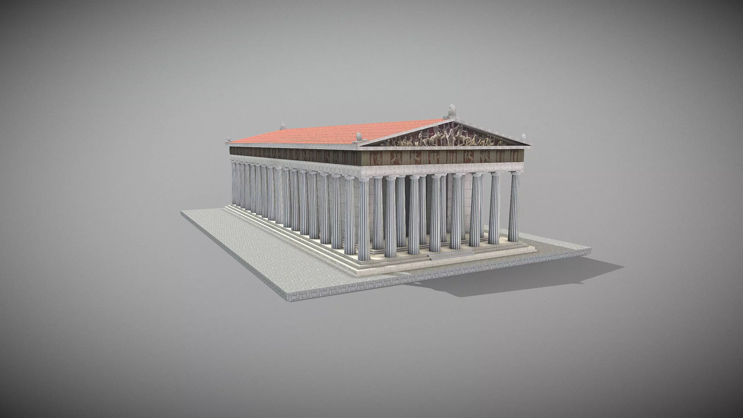 Parthenon Low-poly 3D model