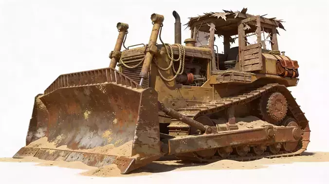 Post-Apocalyptic Desert Bulldozer