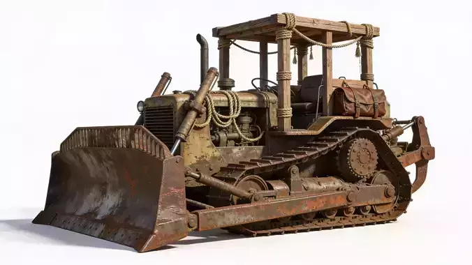 Post-Apocalyptic Desert Bulldozer 3d