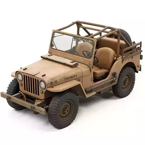 Wild West Sheriff Patrol Jeep 3d
