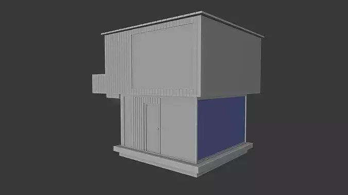 Forest Cabin House - 3D Visualization Scene Low-poly 3D model 3