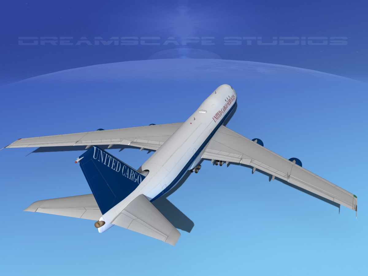 Boeing 747-100 United Cargo 3D model_6