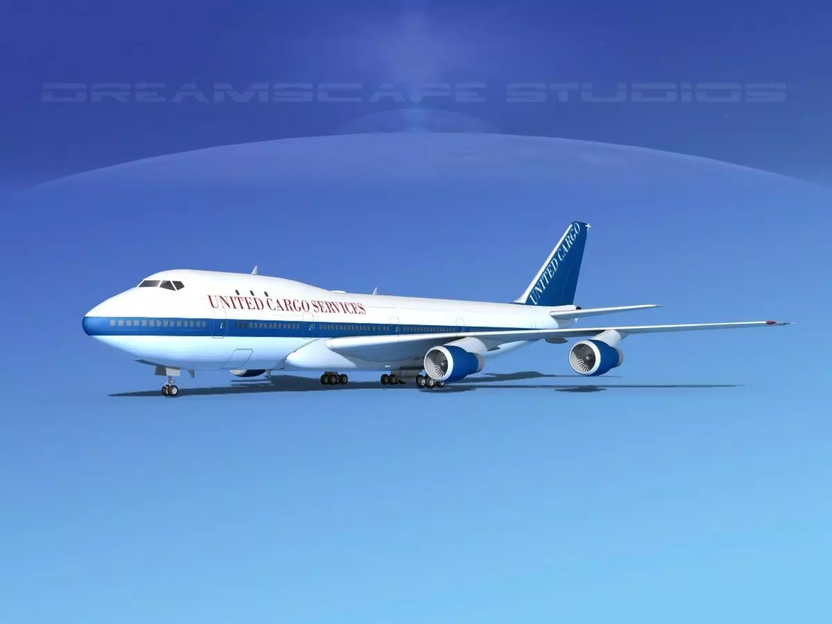 Boeing 747-100 United Cargo 3D model_0