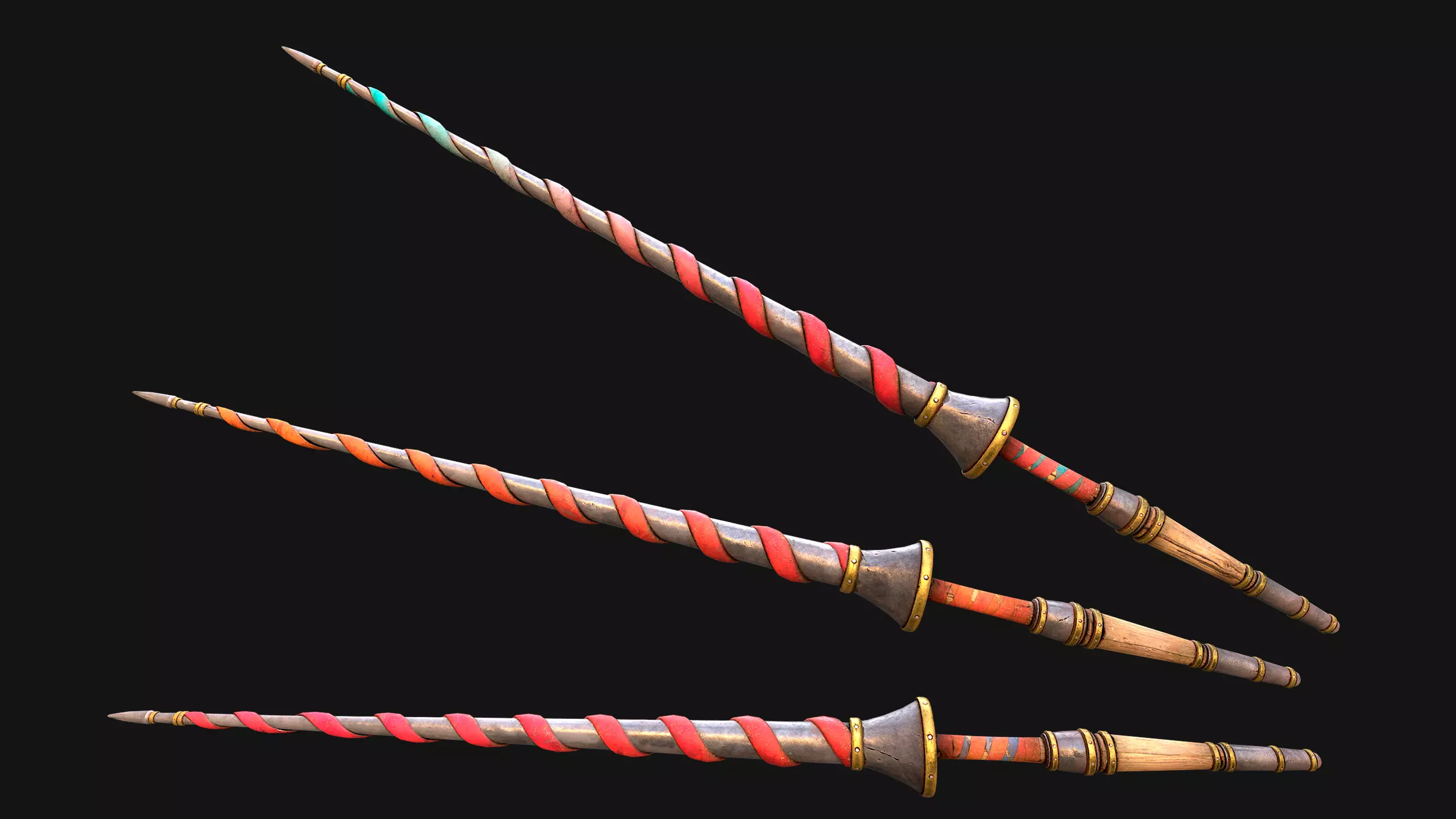 Medieval Spear Lance Cavalry Tournament Polearm Weapon Low-poly 3D model