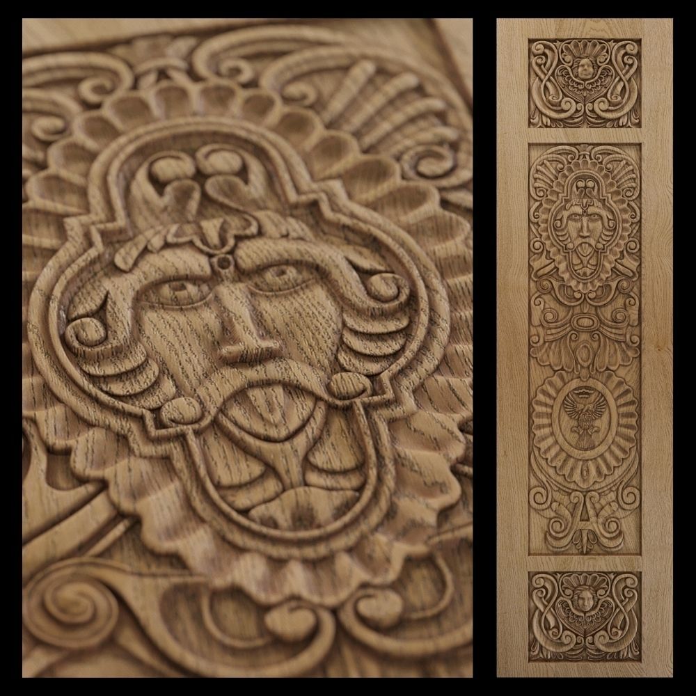 Carved door 3D print model_4