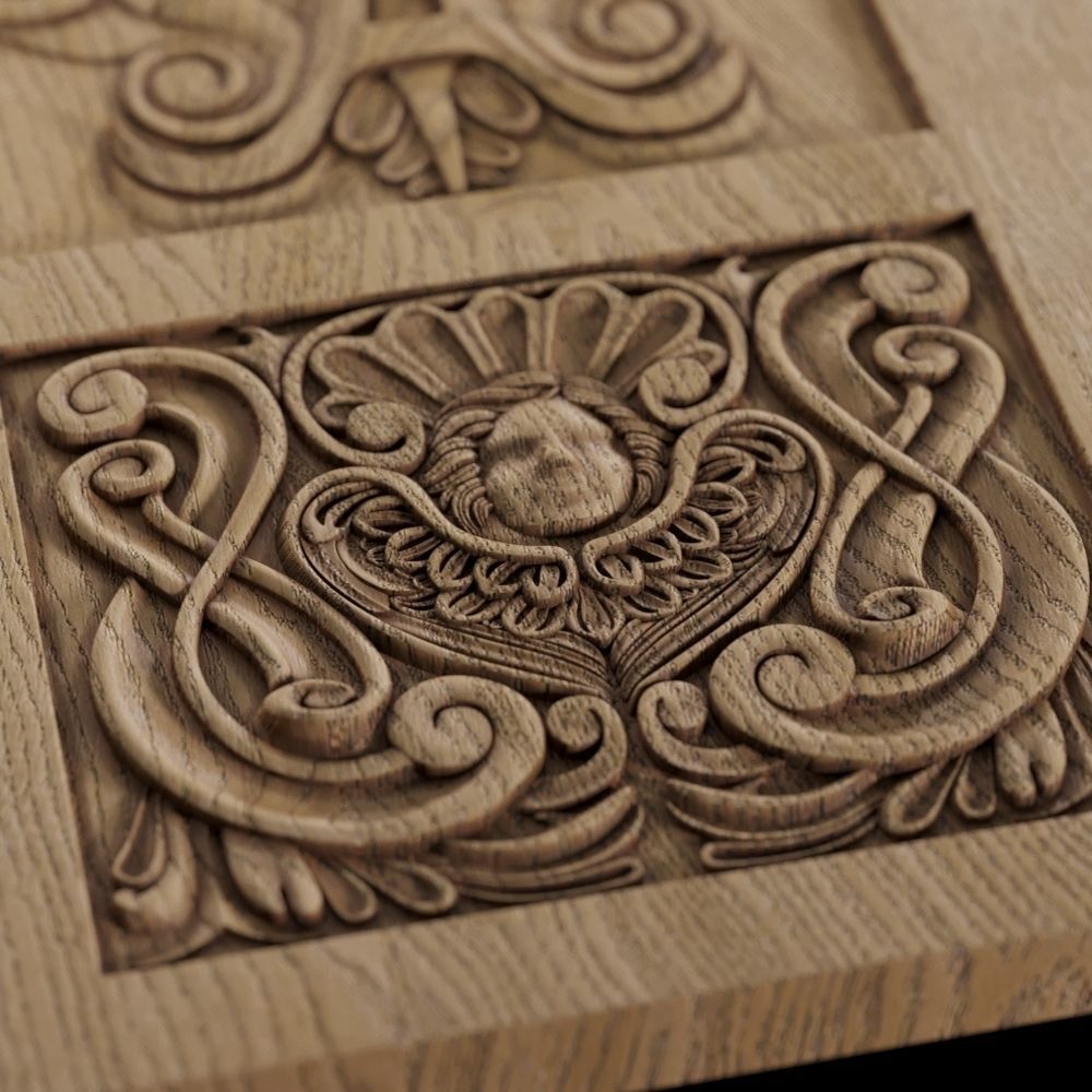 Carved door 3D print model_1