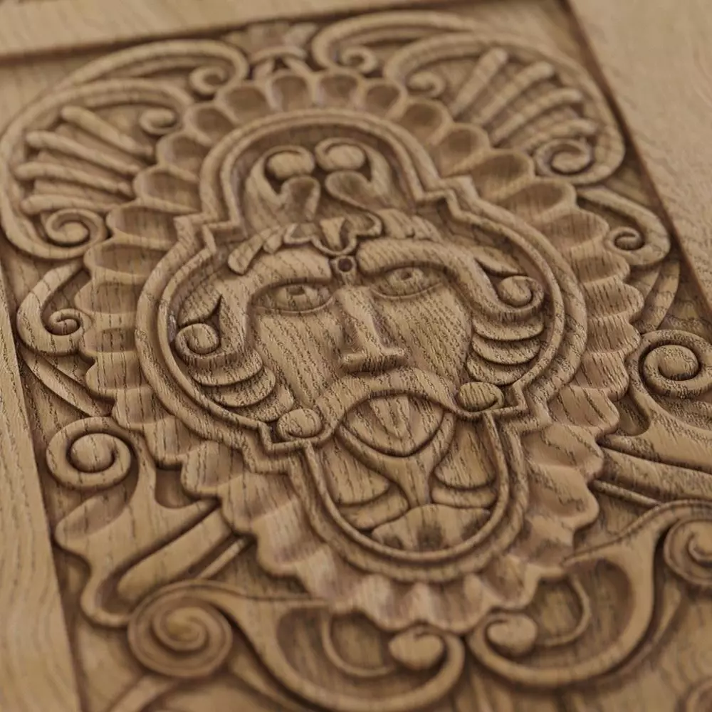 Carved door 3D print model_0