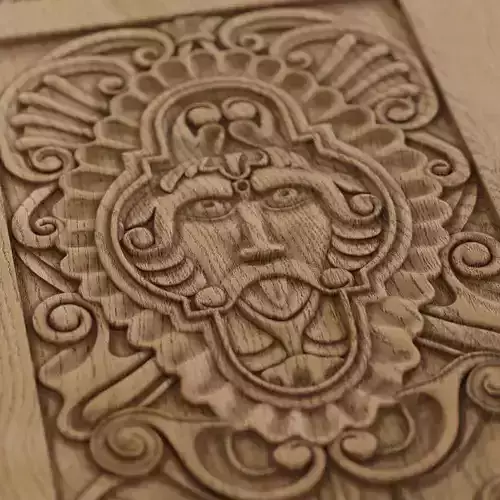 Carved door 3D print model
