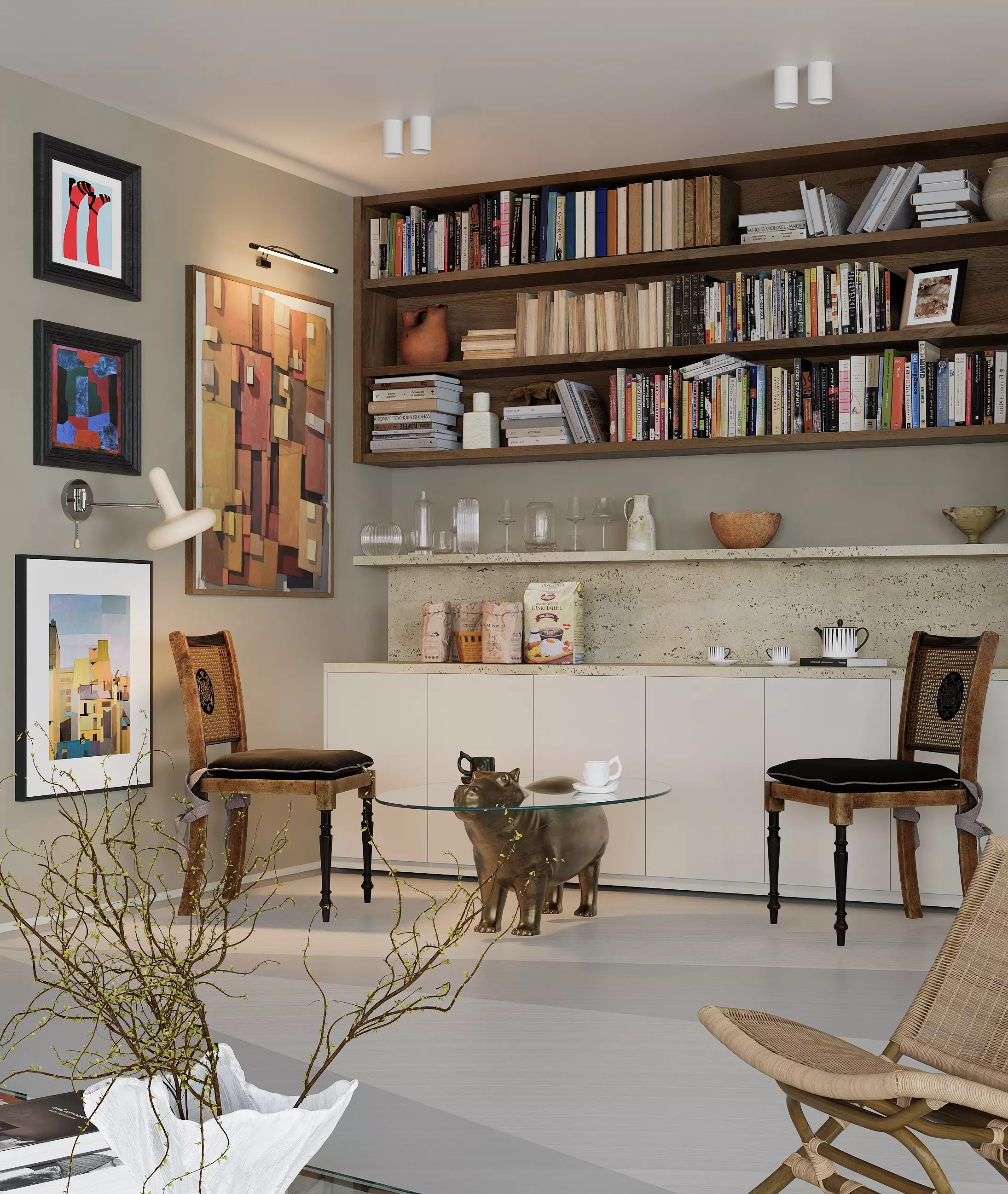 Art Collector Living Scene 3D model