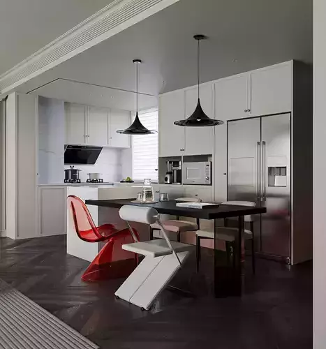 Modern Classic Living Scene 3D model 4