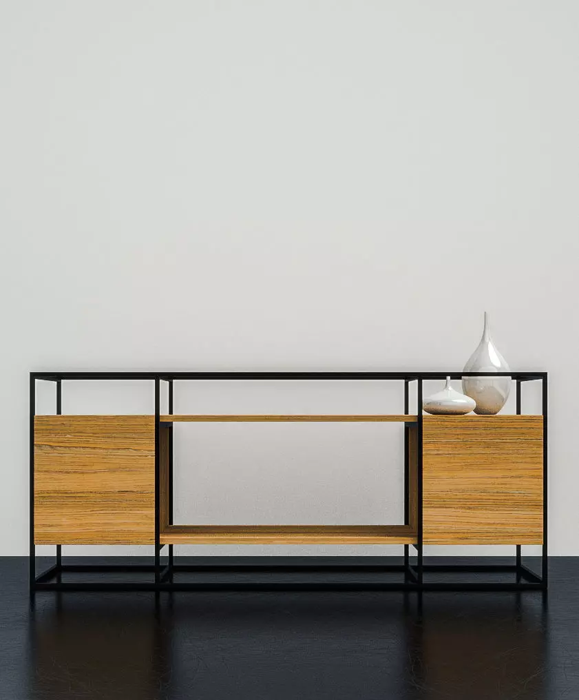 Cabinet modern tv stand 3D model_0