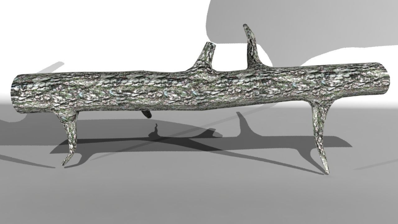 Broken Trunk Low-poly 3D model_4