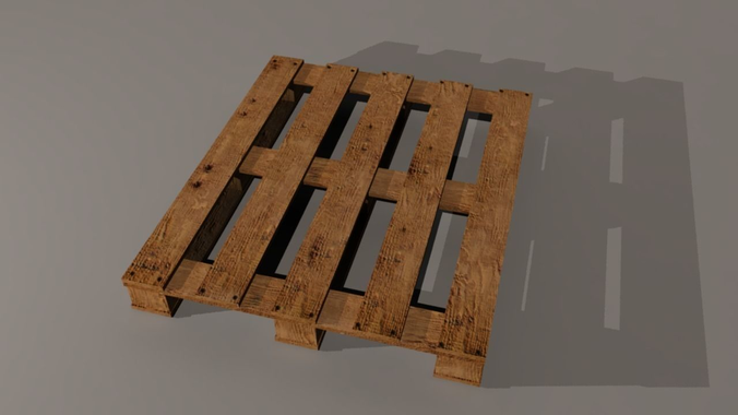 Low Poly Wooden Pallet