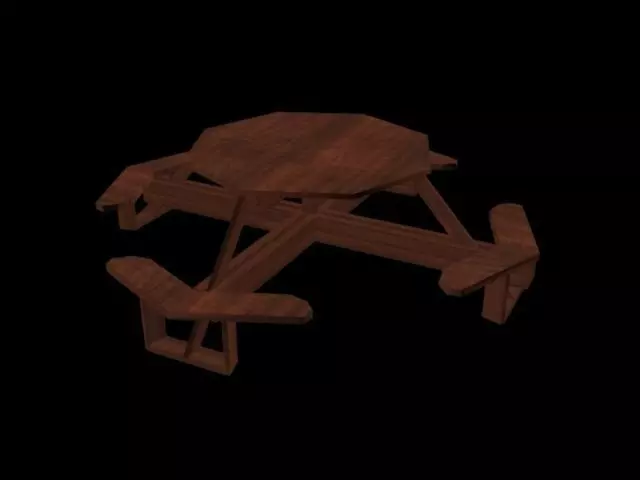 Chair picnic table Free 3D model