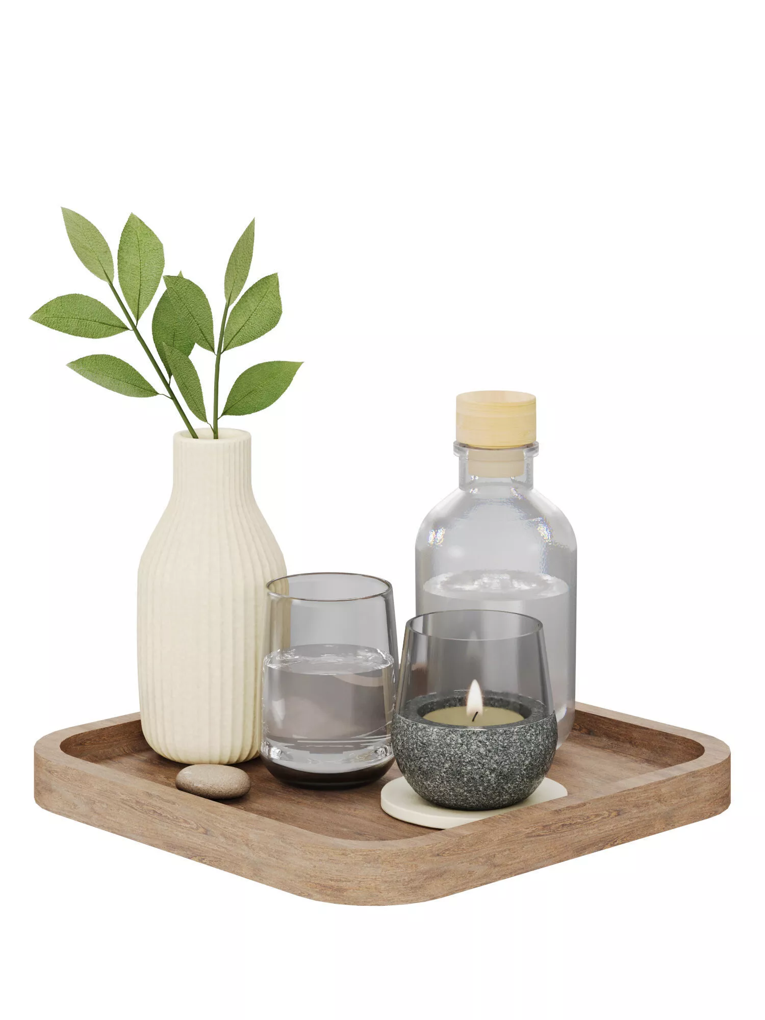 Calm Ritual - Japandi Decor Set - J-01 3D model