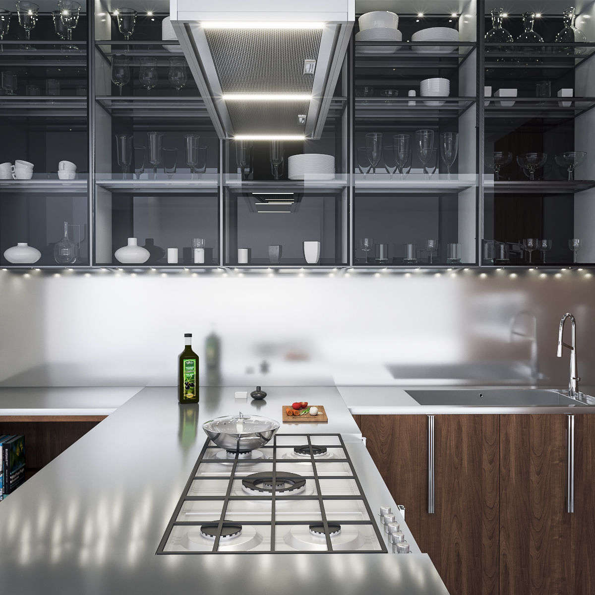 Kitchen Barrique Cucina in acciaio  3D model_3