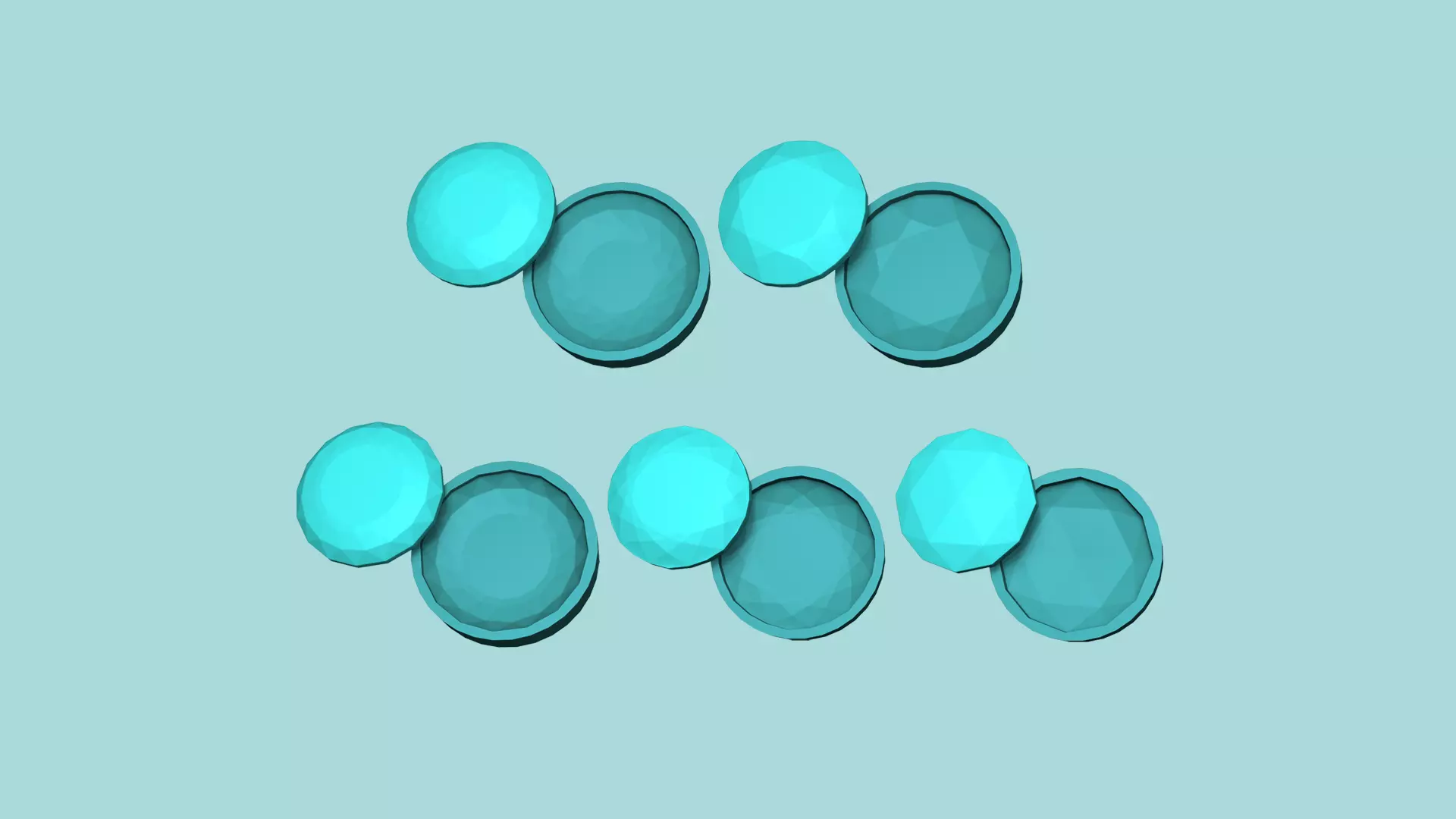Kit 05 Gemstones Mold A - Jewelry Maker Template 3D print model