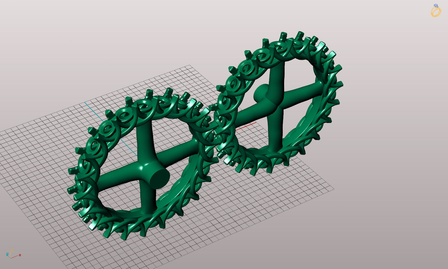 Eternity Round 3mm Diamond Ring with Shared Prong Setting 3D print model_6