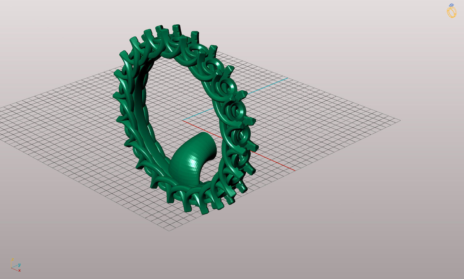 Eternity Round 3mm Diamond Ring with Shared Prong Setting 3D print model_7