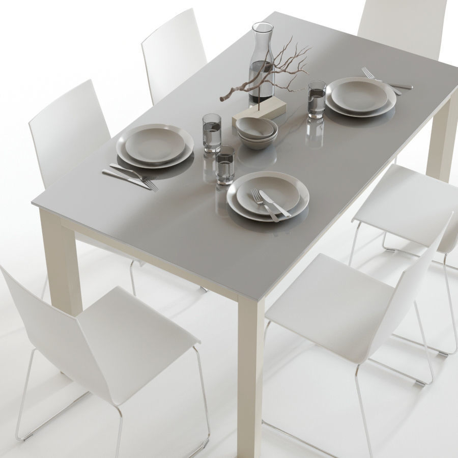 Scavolini Aire and Kuadra Dining Set 3D model_3